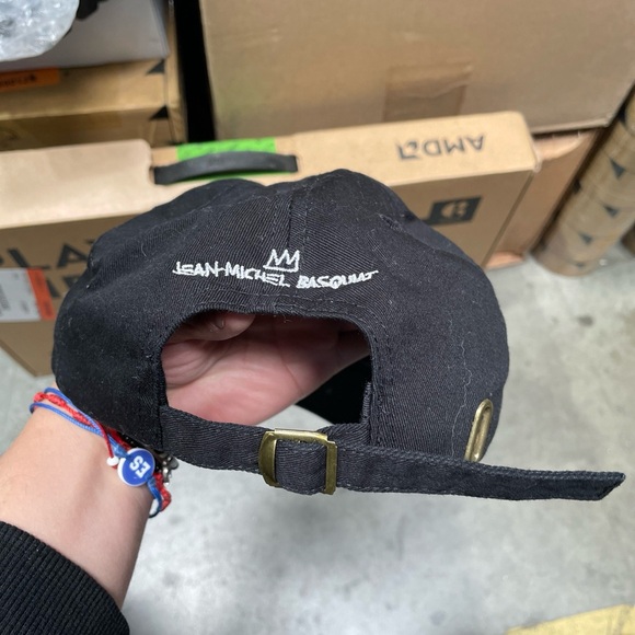 Jean-Michael Basquiat Hat- Rome Pays Off- Black Rare Baseball Cap Cotton - Picture 3 of 8